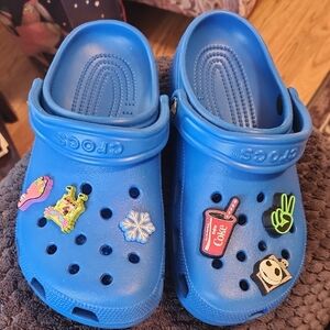 CROCS Kids Blue Sandals with Fun Charms